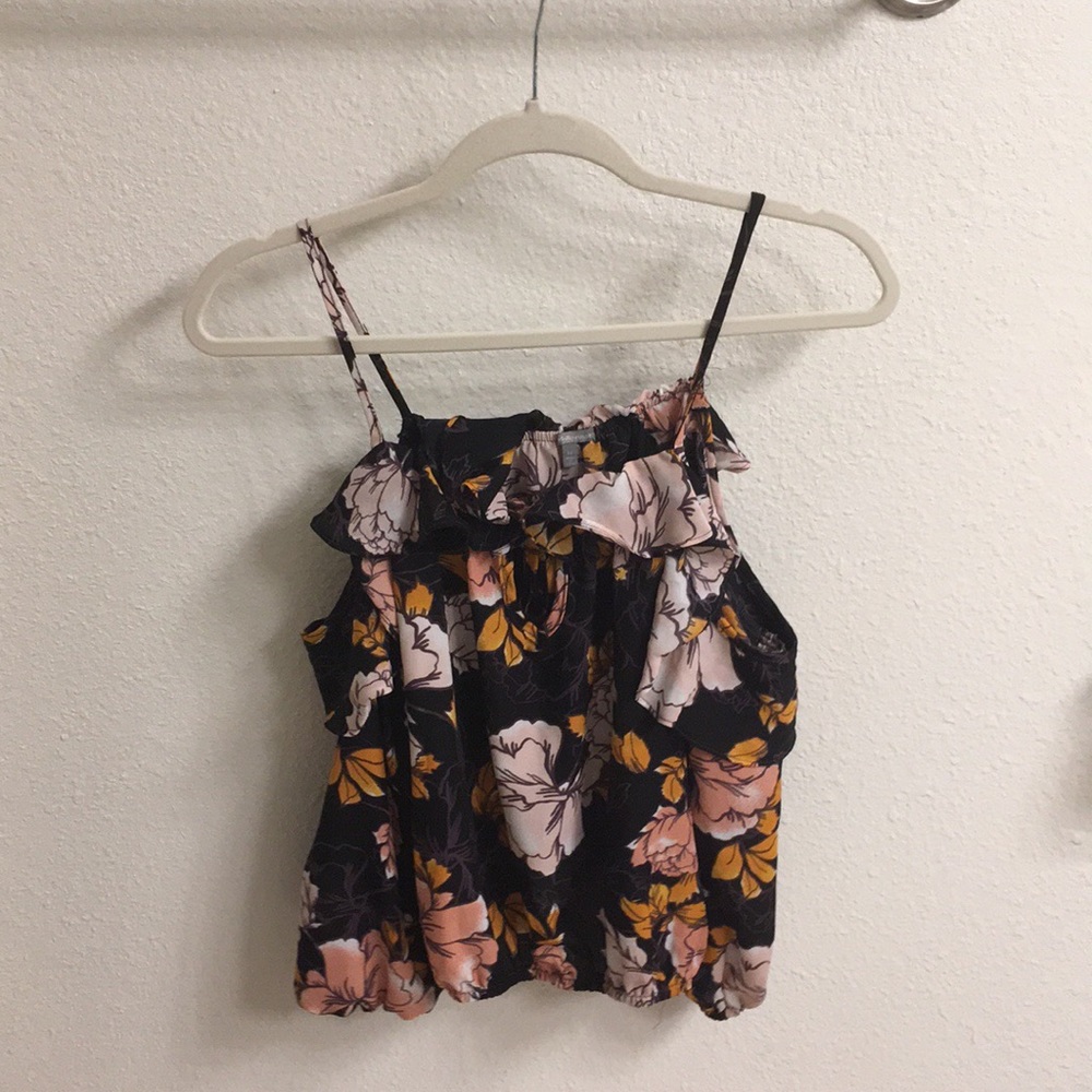 Cold shoulder, spaghetti strap blouse